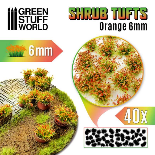 [GSW 10745] Green Stuff : Shrub Tufts 6mm - Orange