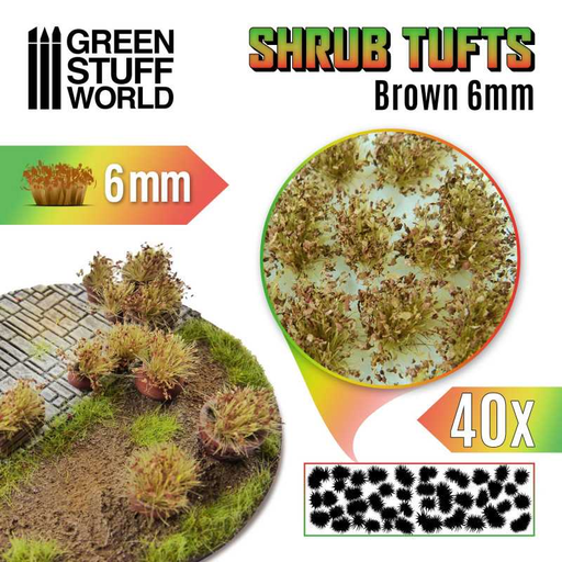 [GSW 10746] Green Stuff : Shrub Tufts 6mm - Marron