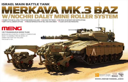 [MNG TS-005] Meng : Israel Main Battle Tank Merkava Mk.3 BAZ │ w/Nochri Dalet Mine Roller System