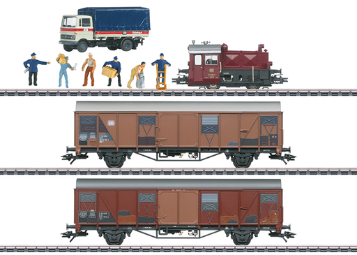 [MKN 26616] Marklin : Kof avec wagons figurines et mercedes LP608