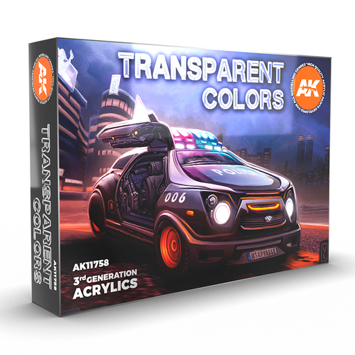 [AK 11758] AK : Trsanparent Colors Set (6pcs) │ 3rd Generation Acrylics