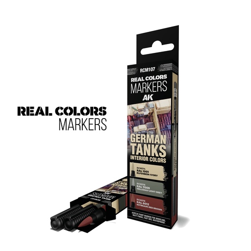 [AK RCM107] AK : Set de 3 Real Colors Markers │ (RAL1001, RAL7009, RAL8012)