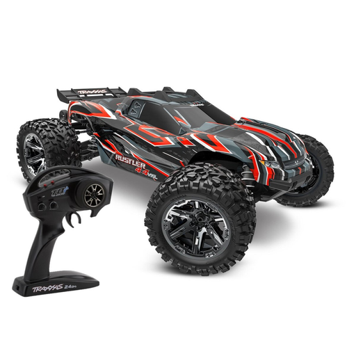 [TAX 67376-4-RED] Traxxas : Rustler 4x4 VXL HD TQi TSM