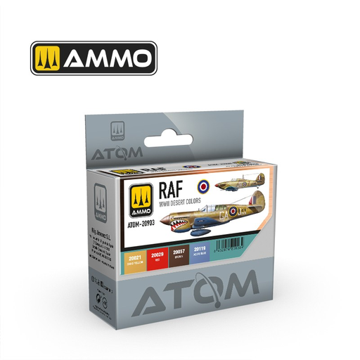 [ATM ATOM-20903] Ammo Mig : RAF WWII Desert Colors Set  │ Atom Acrylique Paint