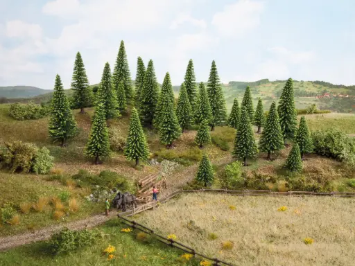 [NOC 26925] Noch : Sapins rouges modèles, 10 pcs.