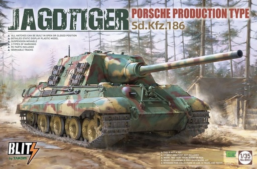 [TAK 8003] Takom : Chasseur de tank Jagdtiger Sd.Kfz. 186 │ Porsche Production type (Blitz) 