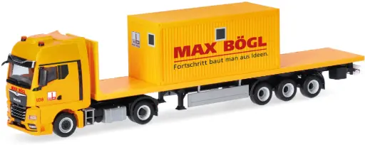 [HER 318556] Herpa : MAN TGX GX Camion Plat Avec Conteneur De Bureau "Max Bögl"