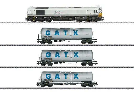 [MKN 26077] Marklin : Class 77. Diesellokomotive der Euro Cargo Rail + 3 citernes GATX