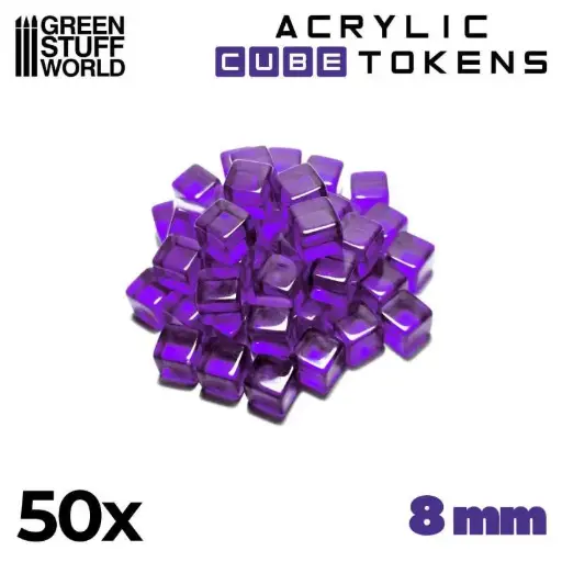 [GSW 3790] Violet Cube tokens 8mm