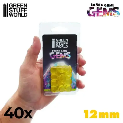 [GSW 4070] Plastic Gems 12mm - Yellow