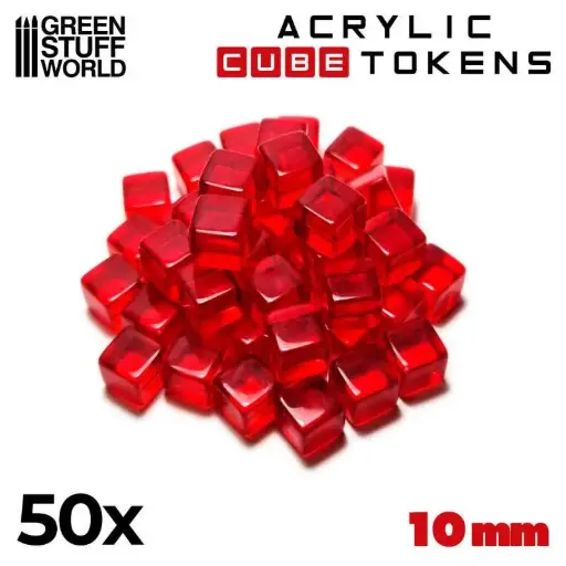 [GSW 1562] Red Acrylic Cube tokens