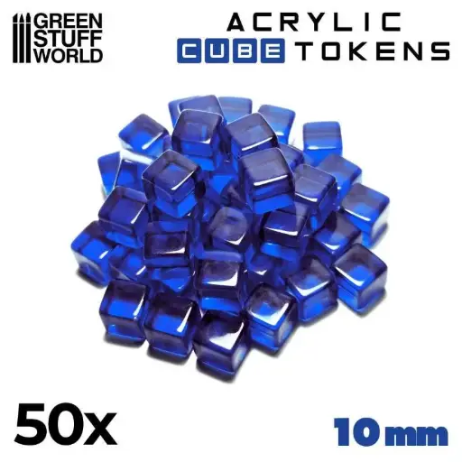 [GSW 1565] Blue Acrylic Cube tokens