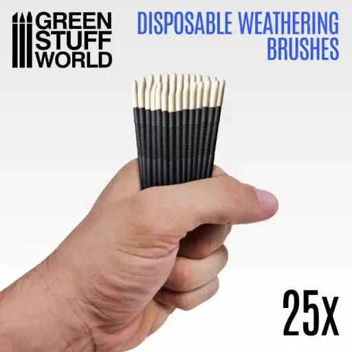 [GSW 2420] Green Stuff : Pinceau de Weathering (25pcs)