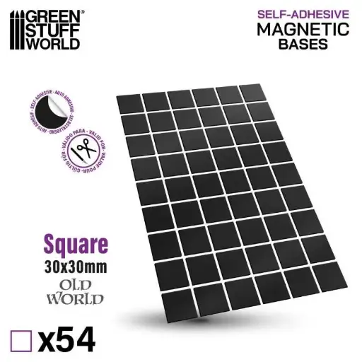 [GSW 12762] Square Magnetic Sheet SELF-ADHESIVE - 30x30mm