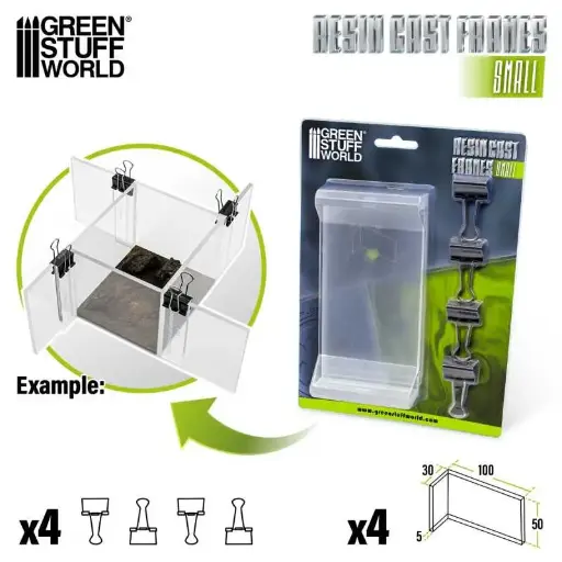 [GSW 4729] Green Stuff : Cadre de construction de moule │ Petit 