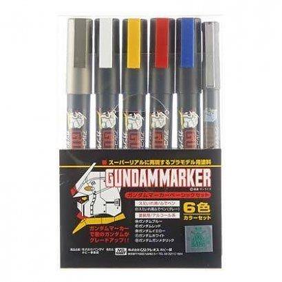 [GUN MRH-AMS-105] Mr Hobby : Gundam Marker Basic 6 Color Set