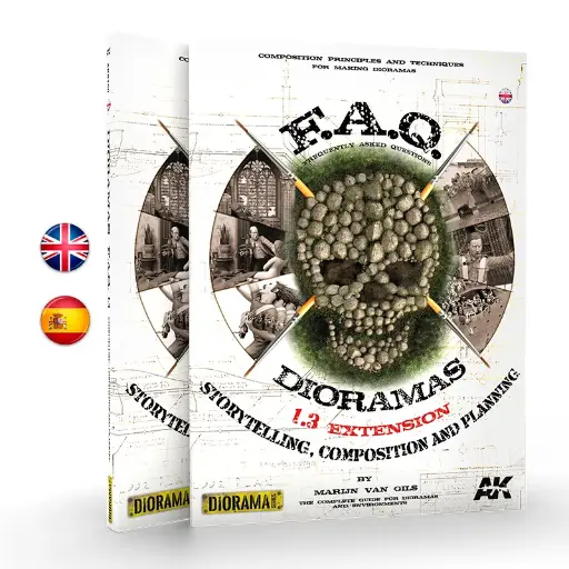 [AK 8150] AK Interactive : Extension de Guide pour la création de Dioramas "F.A.Q. 1.3 - Composition et aménagement" [ENG]