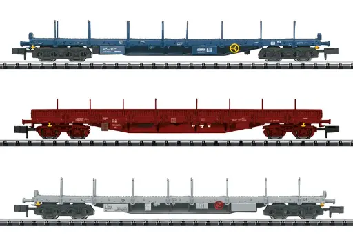 [MII 18723] Minitrix : Wagons Plats Type Rnss SNCB B-Cargo - CFL