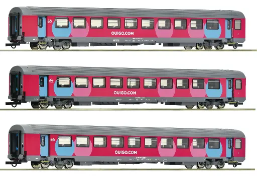 [ROC 6200025] Roco : Set de Voitures Voyageurs Ouigo SNCF 