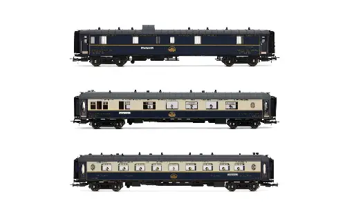 [RIA HR4390] Rivarossi : Edelweiss Pullman Express set 1/2 (VPC Côte d'Azur + VP Étoile du Nord) 
 │(3Pcs) Epoque II - CIWL