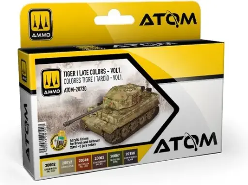 [MIG ATOM-20720] Ammo MIG : Set acrylique  Colors Tiger I Late 6 Pots