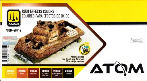 [MIG ATOM-20714] Ammo MIG : Set acrylique Rust Effects Colors - 6 Pots