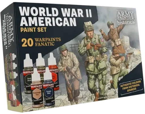 [TAP WP8082] The Army Painter : Set de peintures - WWII American │ Warpaint Set [Précommandes]
