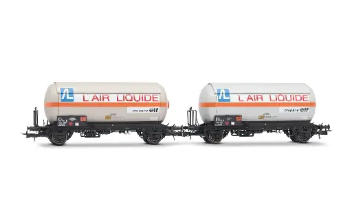 [JOU HJ6287] Jouef : 2 wagons gaziers à 2 essieux avec toit pare soleil, « Air Liquide »