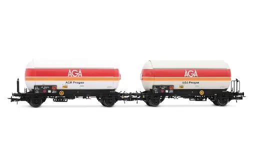 [JOU HJ6289] Jouef : 2 wagons gaziers à 2 essieux, « AGA Progas »