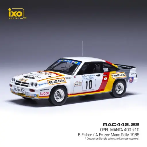 [IXM RAC442] Ixo Models : Opel Manta 400 │ No.10 Manx Rally 1985 B.Fisher - A.Frazer