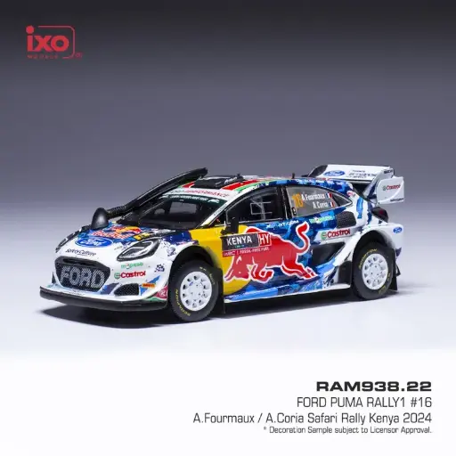 [IXM RAM938] Ixo Models : Ford Puma Rally1 │ No16 Safari Rally 2024 A. Fourmaux - A. Coria