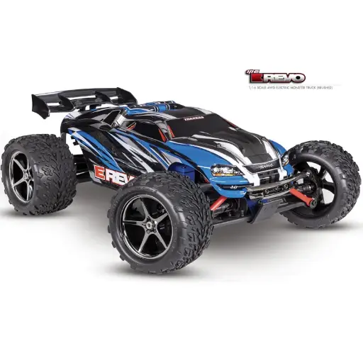 [TAX 71054-8BLUE] Traxxas : E-Revo 1/16 4x4 TQi TSM USB-C [TRX71054-8-BLUE]