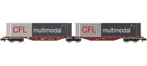 [REE NW-234] REE : Wagon Sggmrss 90 Touax 2 conteneurs 45' CFL multimodal SNCB-NMBS