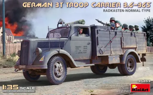 [MNT 35453] MiniArt : German 3t Troop Carrier 3.6-36S │ Radkasten-Normal-Type
