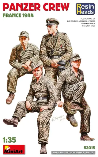 [MNT 53015] MiniArt : Panzer Crew France 1944 │Resin Heads