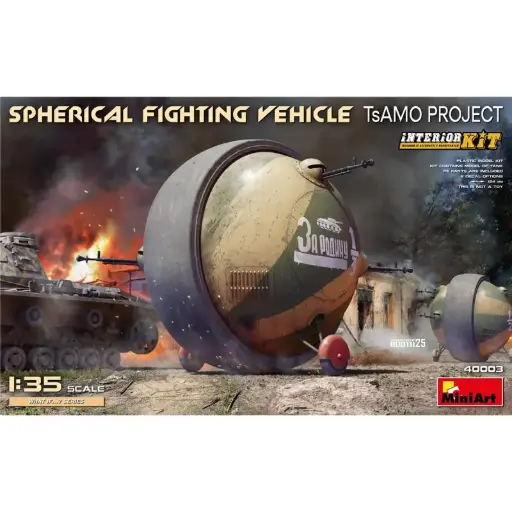 [MNT 40003] MiniArt : Spherical Fighting Vehicle TsAMO Project │ Avec Kit intérieur 