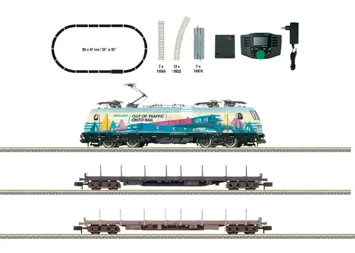 [MII 11165] Minitrix : Boite départ BR186 252-3 Railpool AG LINEAS SNCB / CFL