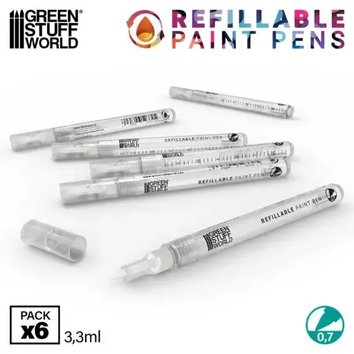 [GSW 12875] Green Stuff : Stylo-feutre rechargeable 0.7 (6pcs)