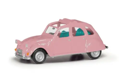 [HER 020824-008] Herpa : Citroen 2CV Toit ouvrant Rose 