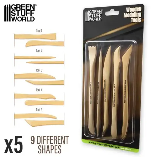 [GSW 4788] Green Stuff : Set d'outils de sculpture en bois