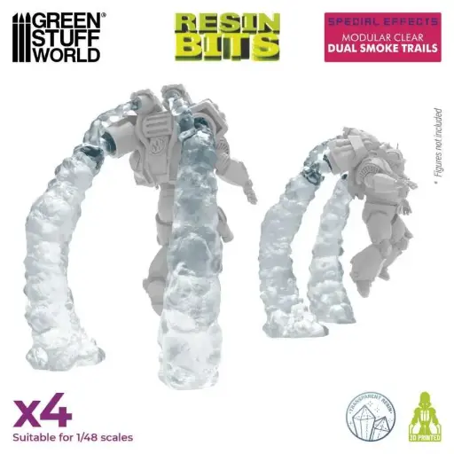 [GSW 12915] Green Stuff : Dual Smoke Trails │ Special Effects • Resin Bits