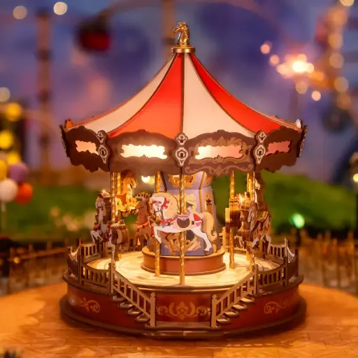 [RLF AMC01] Rolife : Puzzle en bois 3D Rolife │ Carrousel classique 