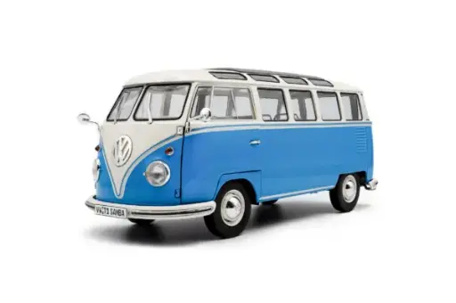 [SOL S1813401] Solido : Volkswagen T1 Samba Blanc et Bleu 1962 