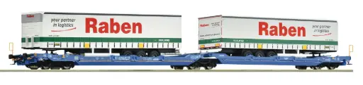 [ROC 6600117] Roco : Wagon Sdggmrss  porte semi remorque VTG