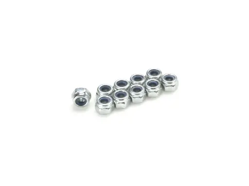 [RTEC GF-0152-003] Revtec : Hexagon Nylstop Nut M4 - Galvanized Steel (10pcs) 