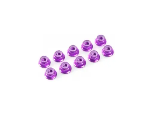 [RTEC GF-0401-042] Revtec : Ecrou Hexagonal Nylstop M4 en Aluminum Violet (10pcs)