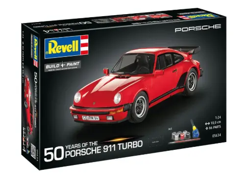 [REV 05634] Revell : Coffret cadeau Porsche 911 Turbo 50e anniversaire 