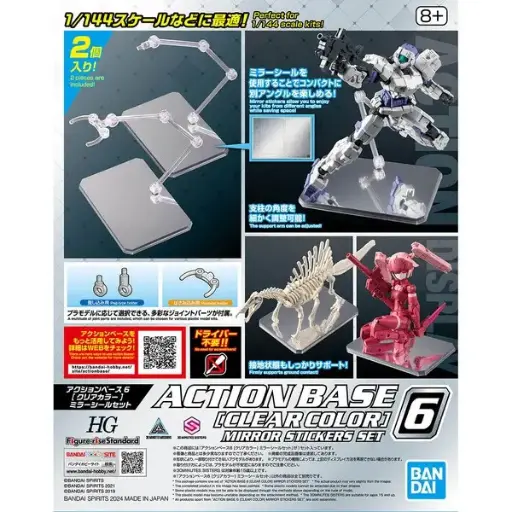 [BAI 2723565] Bandai : Action Base #6 [Clear Color] Mirror Stickers Set [HG][1/144]