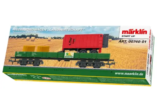 [MKN 00740-01] Marklin : Wagon avec remorque et ballots " Start up"