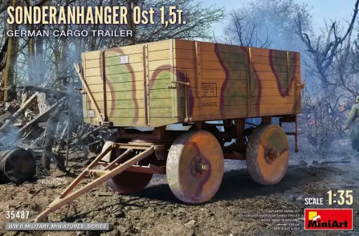 [MNT 35487] Miniart : Remorque Sonderanhanger Ost 1.5t German Cargo